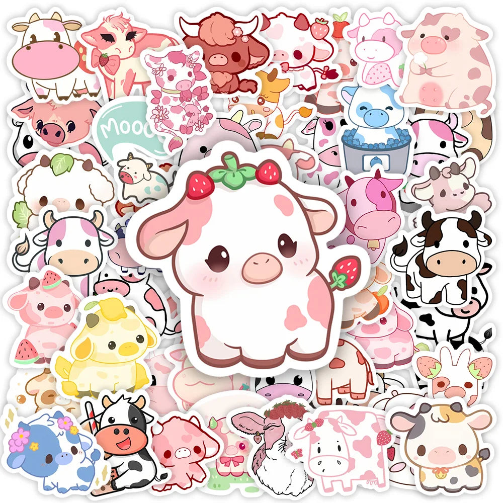 Kawaii Cow Sticker Pack