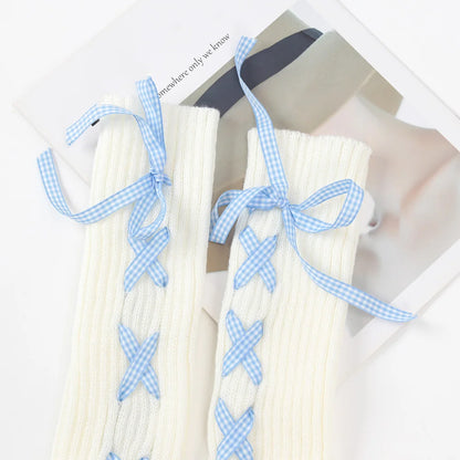 Lovely Ribbon Knit Arm Warmers