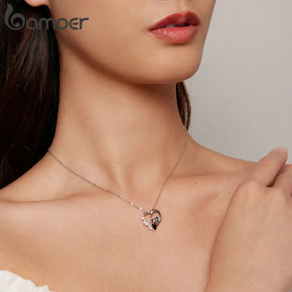 Monday Edition☆Baby Heart Silver necklace Amazon.com: BVELA 925 Sterling Silver Mother's Embrace