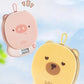 Two cartoon-style digital scales, one pink pig and one yellow bear, on a light blue background.