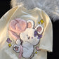 Kawaii Fluffy Tulip Bunny T-Shirt in Apricot