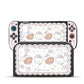 Gaming console skin with cute character design on a white background