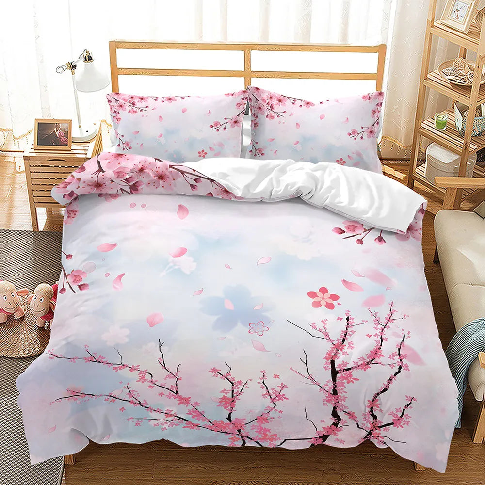 Japanese Cherry Blossom Bedding Set