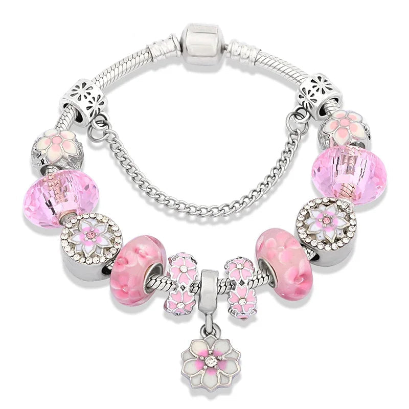 Kawaii Pink Charm Bracelets