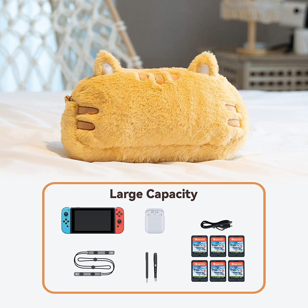 Kawaii Plush Cat Nintendo Switch Bag