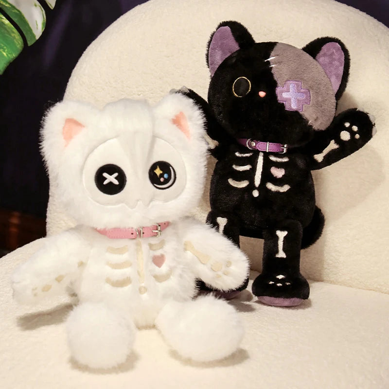 Skeleton Cat Plushies | Spooky Charm for Your Cuddle Collection