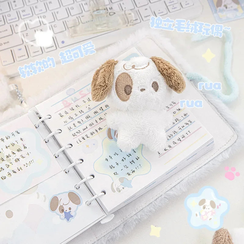 Plush Sleepy Puppy & Cat Notebook