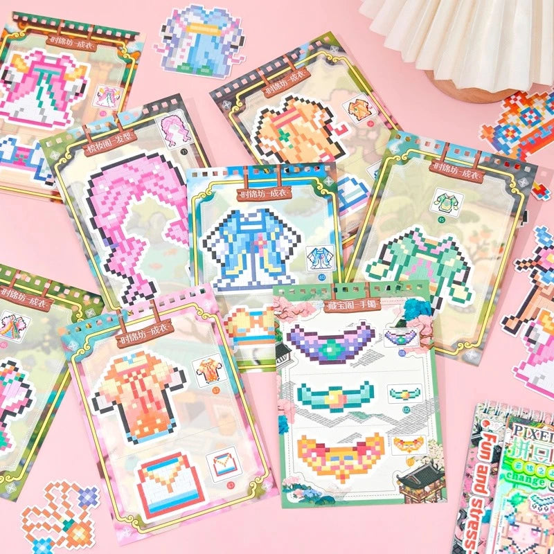 ZIYI Dress Up Pixel Art Stickers