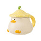 Kawaii Duck Mug with yellow Lid 
