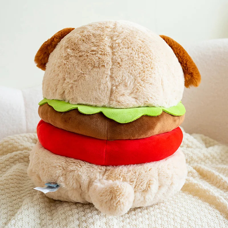 Hamburger Puppy Plushie Back View