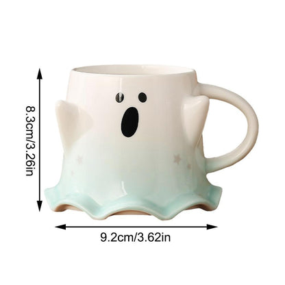 Kawaii Pastel Ghost Mug Dimensions