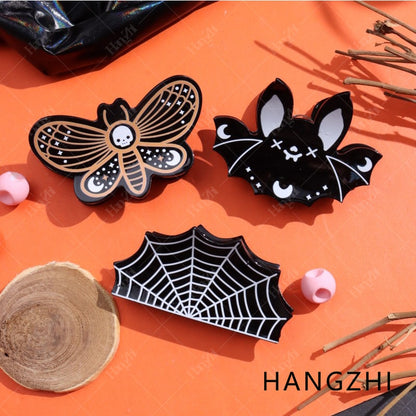 Kawaii Halloween Moth Hair Clips