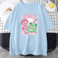 Kawaii Strawberry Mushroom Frog T-Shirt in Blue