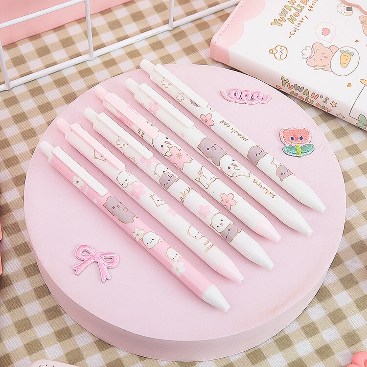 Kawaii Sakura Cats Gel Pens