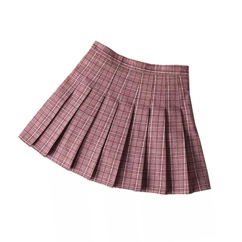 Kawaii Pink Pleated Mini Skirt