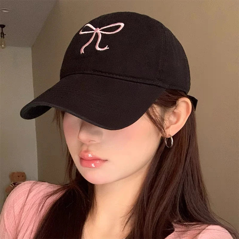 Sweet Bow Embroidery Baseball Hat – Kore Kawaii display picture 2
