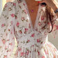 Spring Floral Long Sleeve Mini Dress