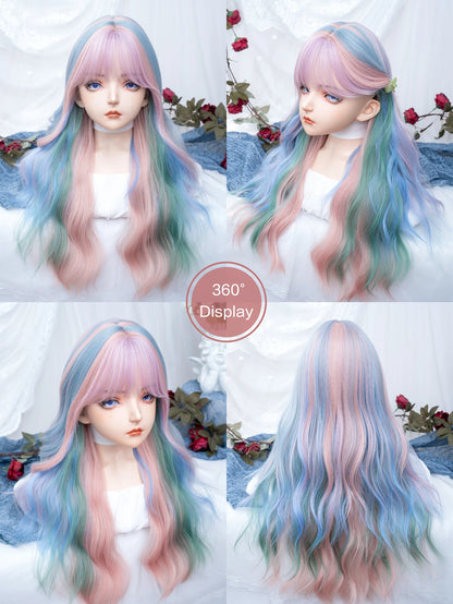 Iridescent Rainbow Synthetic Wig