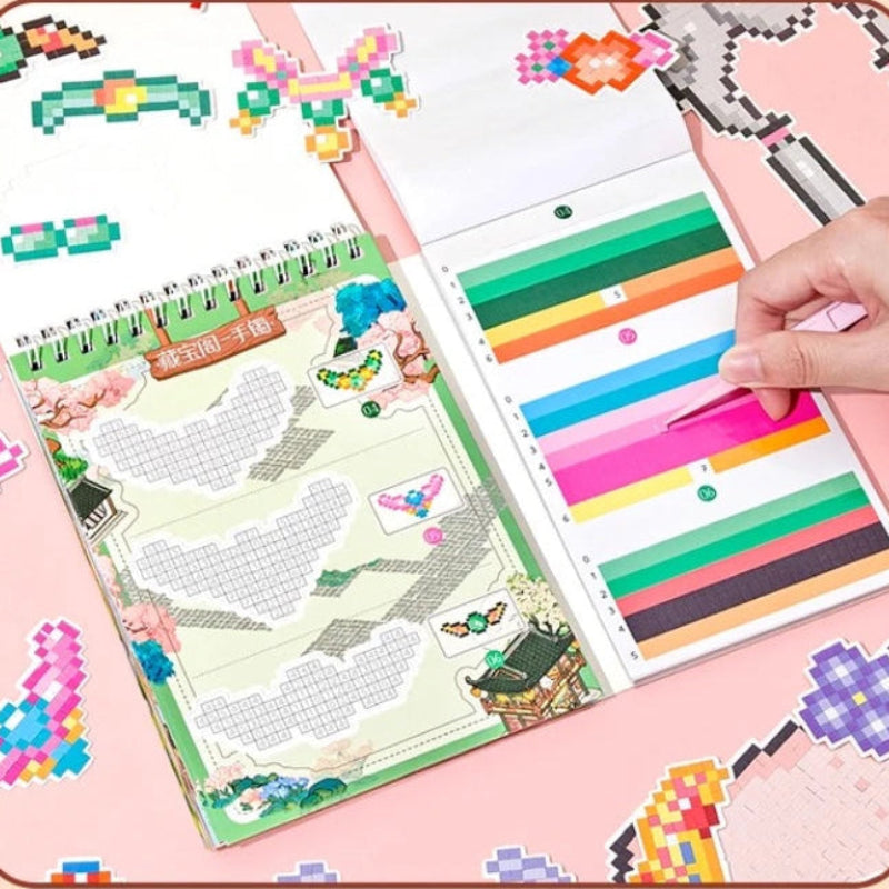 Inside view of ZIYI Dress Up Pixel Art Stickers