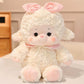 Pastel Kawaii Plushie sitting on a bed