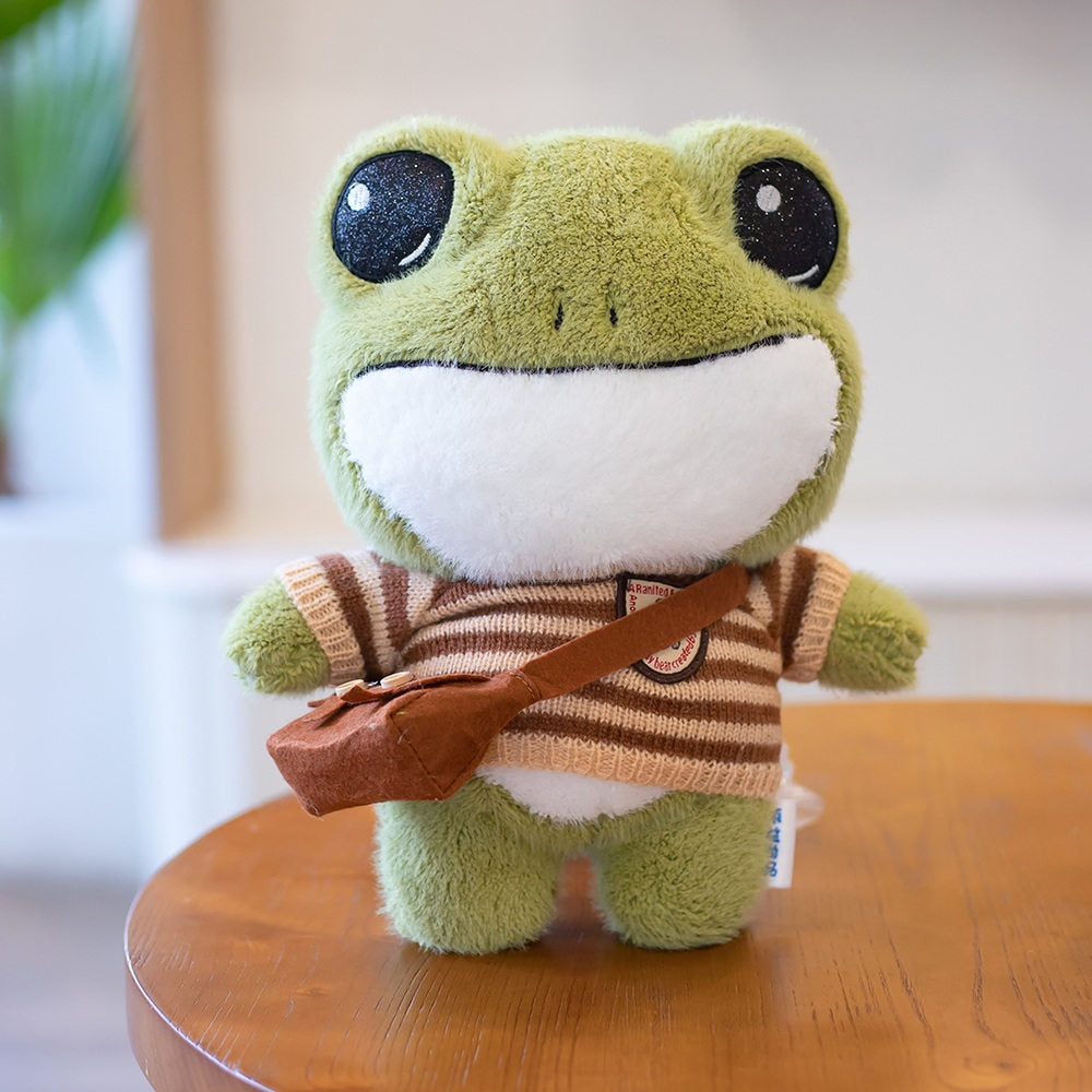 Kawaii Adventure Frog Plushie