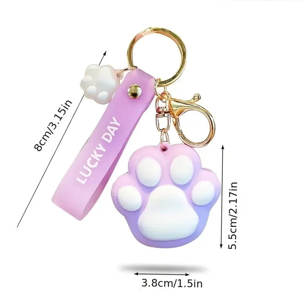 Lucky Day Cat Paw Keychain