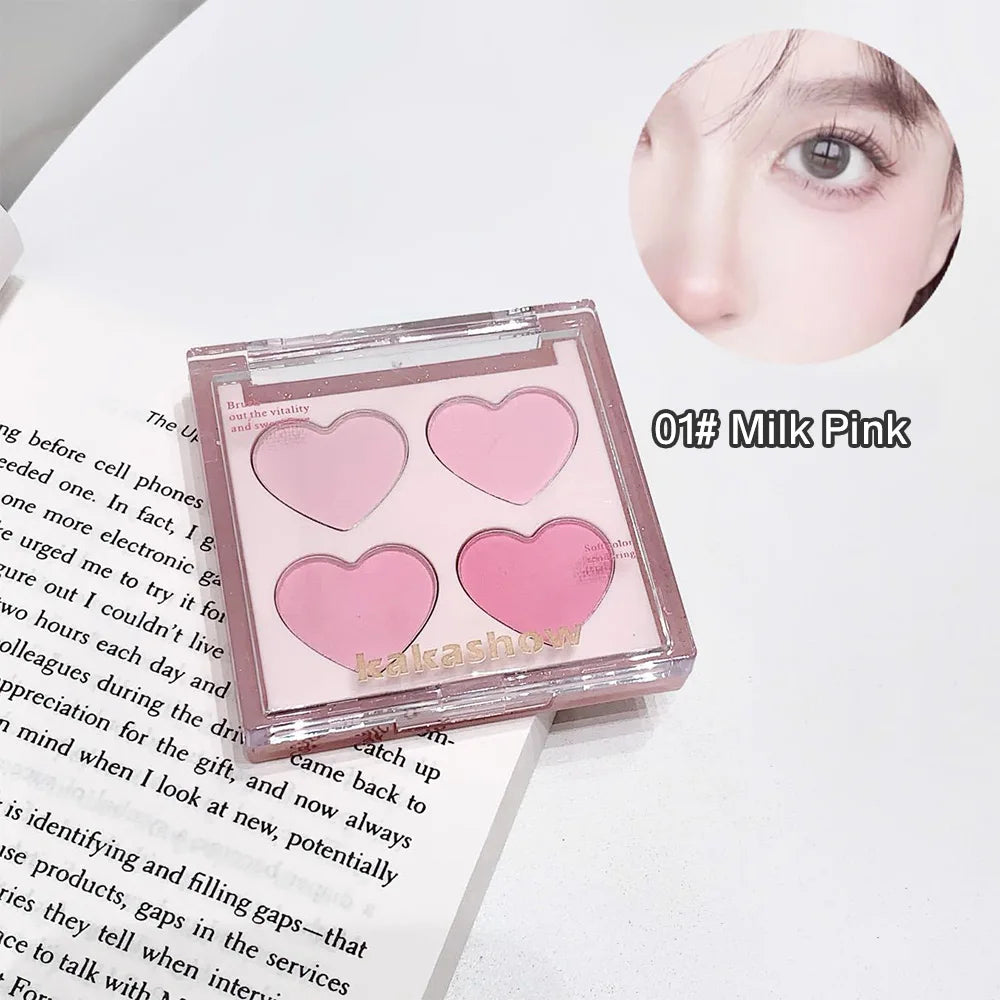 KAKASHOW Four-Color Heart Blush Palette