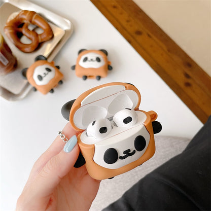 Kawaii Panda Bread Airpods Case