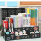 black stationery organizer
