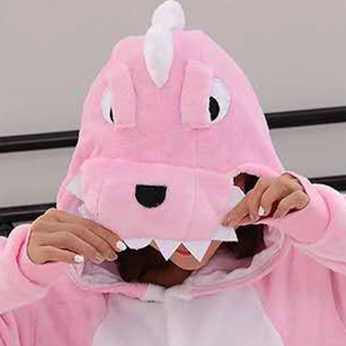 Kawaii Pink Dinosaur Women's Pajama Onesie