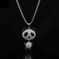 Movable Panda Rhinestone Pendant Necklace