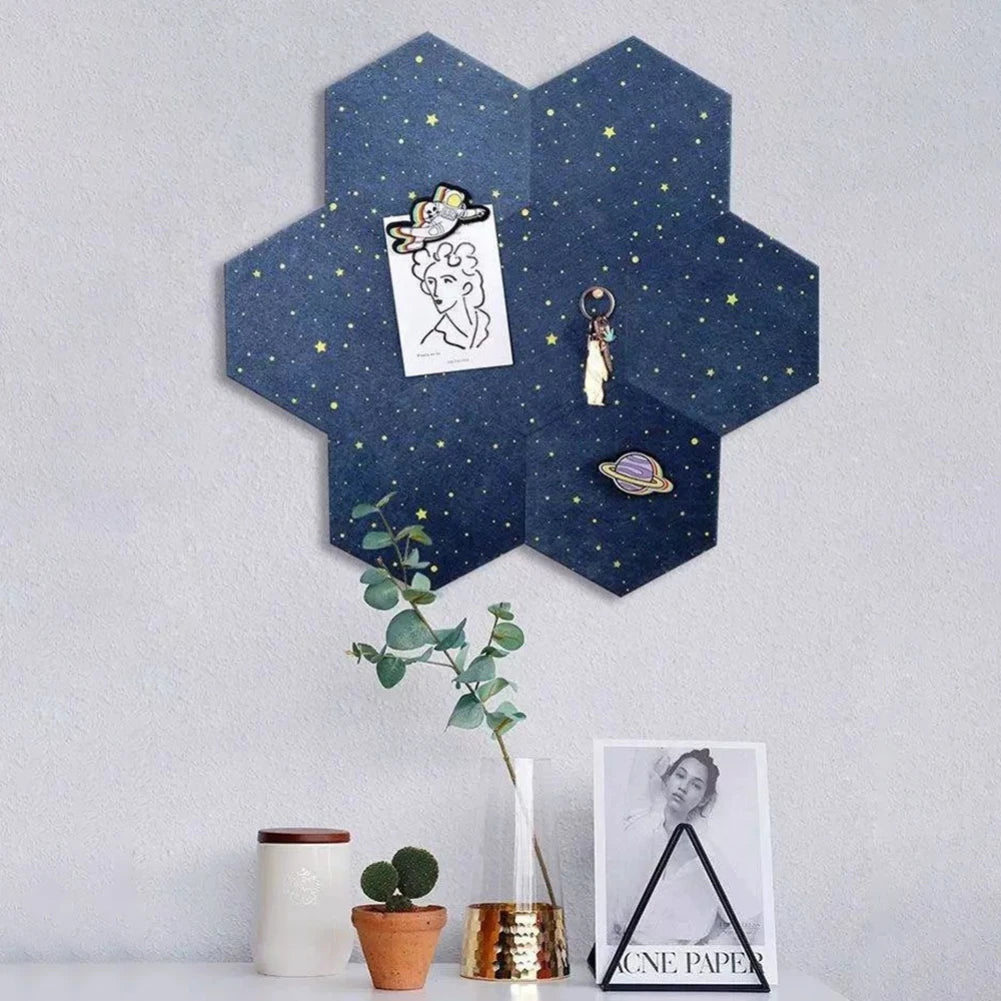 Hexagonal Felt Board Wall Tile