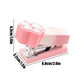 Kawaii Pastel Cat Paw Stapler, this image is showing the Pink option of the stapler on a white background with measurements.