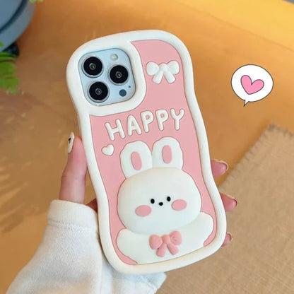 Kawaii Happy Bunny iPhone Case