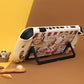 Back view of built in stand for Kawaii Nintendo Switch Case with Cat Cafe Design