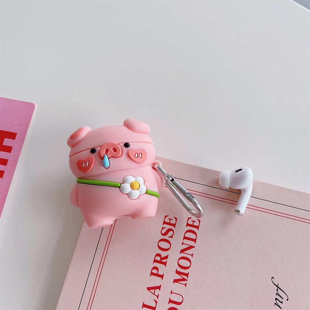 Kawaii Daisy Pig AirPods Case