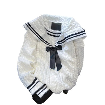 Cute Knit Sailor Sweater