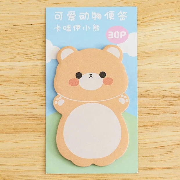 Kawaii Animal Hugs Sticky Notes