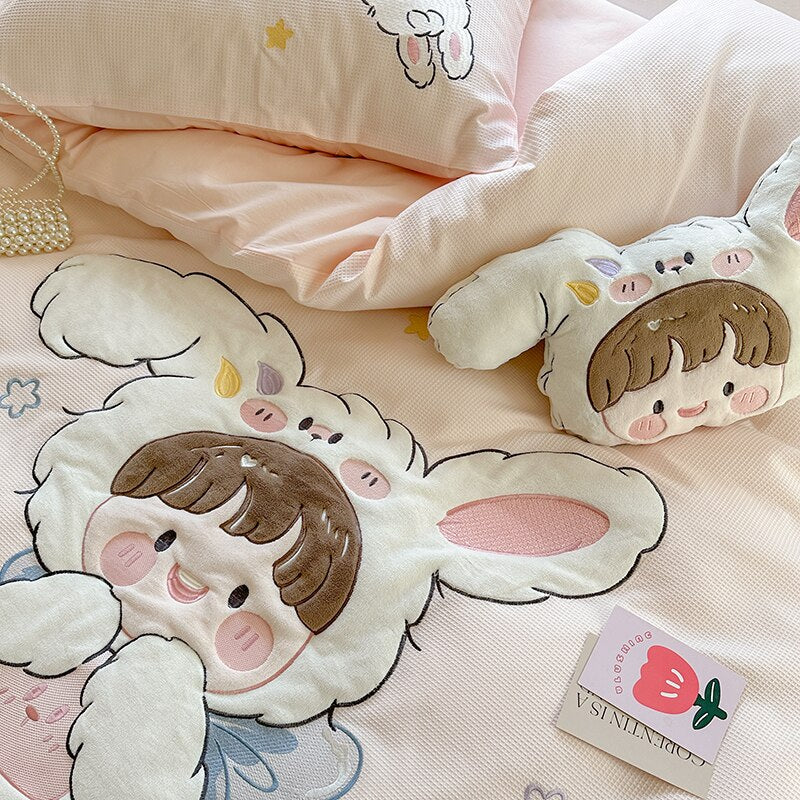 Kawaii Bunny Girl Bedding