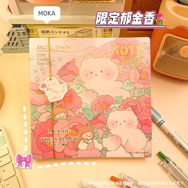 Kawaii Pink Secret Forest Notebook