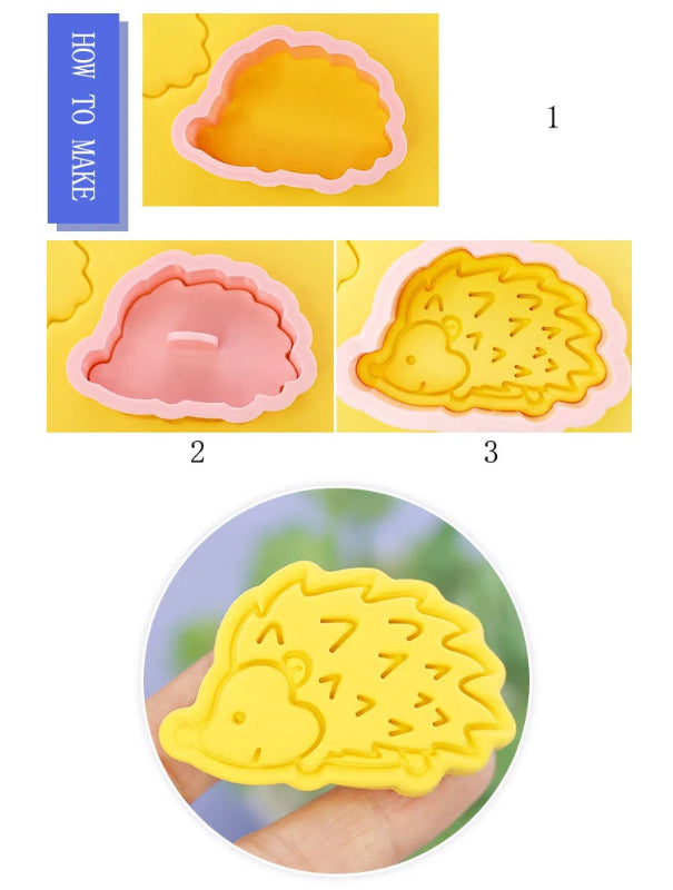 Step-by-step guide on how to make a hedgehog-shaped cookie cutter.