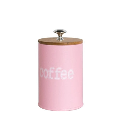 Pink Kitchen Storage Jar for Coffee