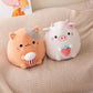 Strawberry Cow & Popcorn Cat Plushies