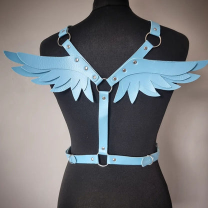 Kawaii Angel Wings Leather Harness