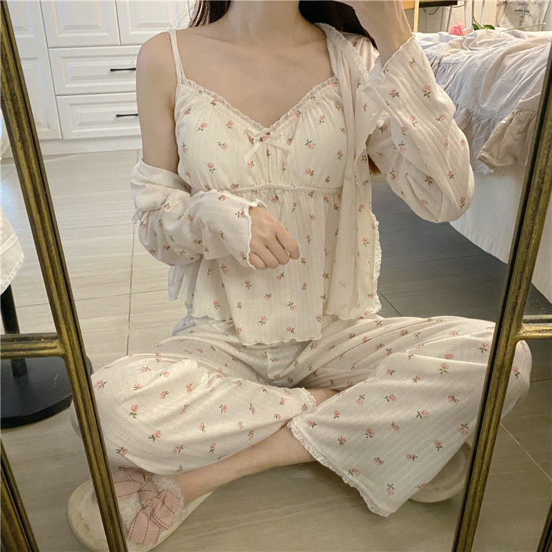 Kawaii Soft Floral Pajama Set