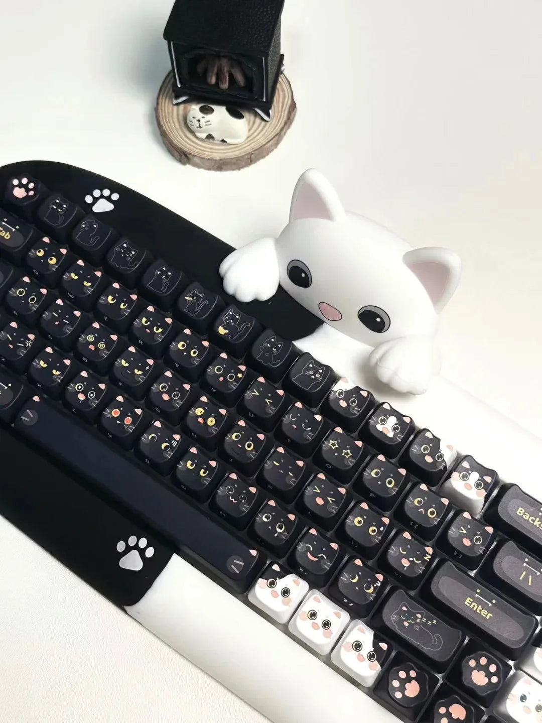 Kawaii Cat Keyboard Keycaps Set