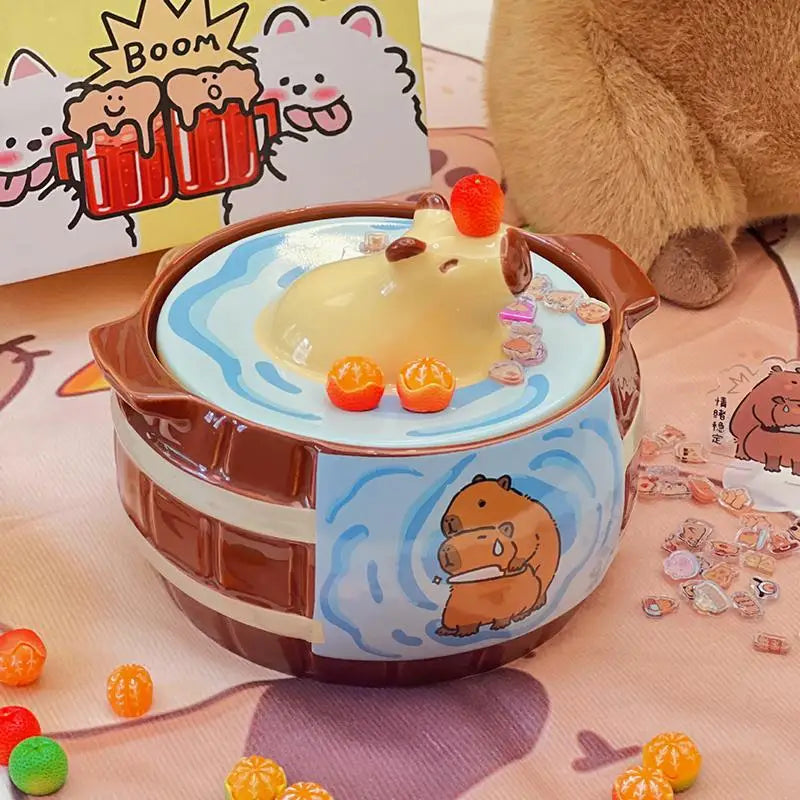 Kawaii Ceramic Capybara Ramen Bowl