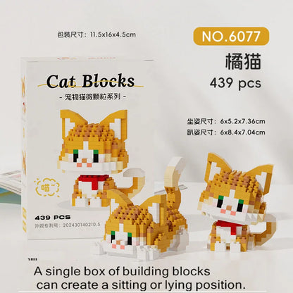 Cute Cat Building Block Toy