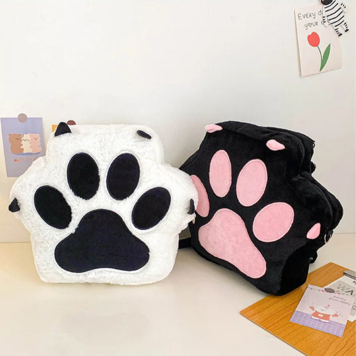 Kawaii Plush Paw Backpack