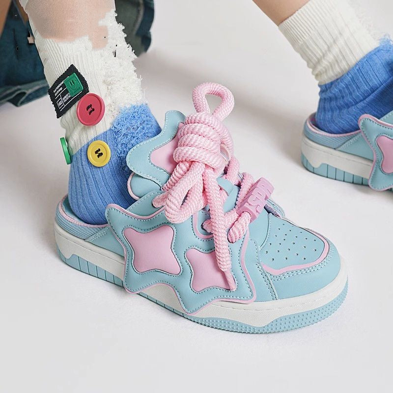 Kawaii Pastel Backless Sneakers